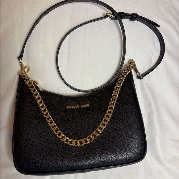 Michael Kors Handbags - Michael Kors Black Shoulder Bag with Gold Chain